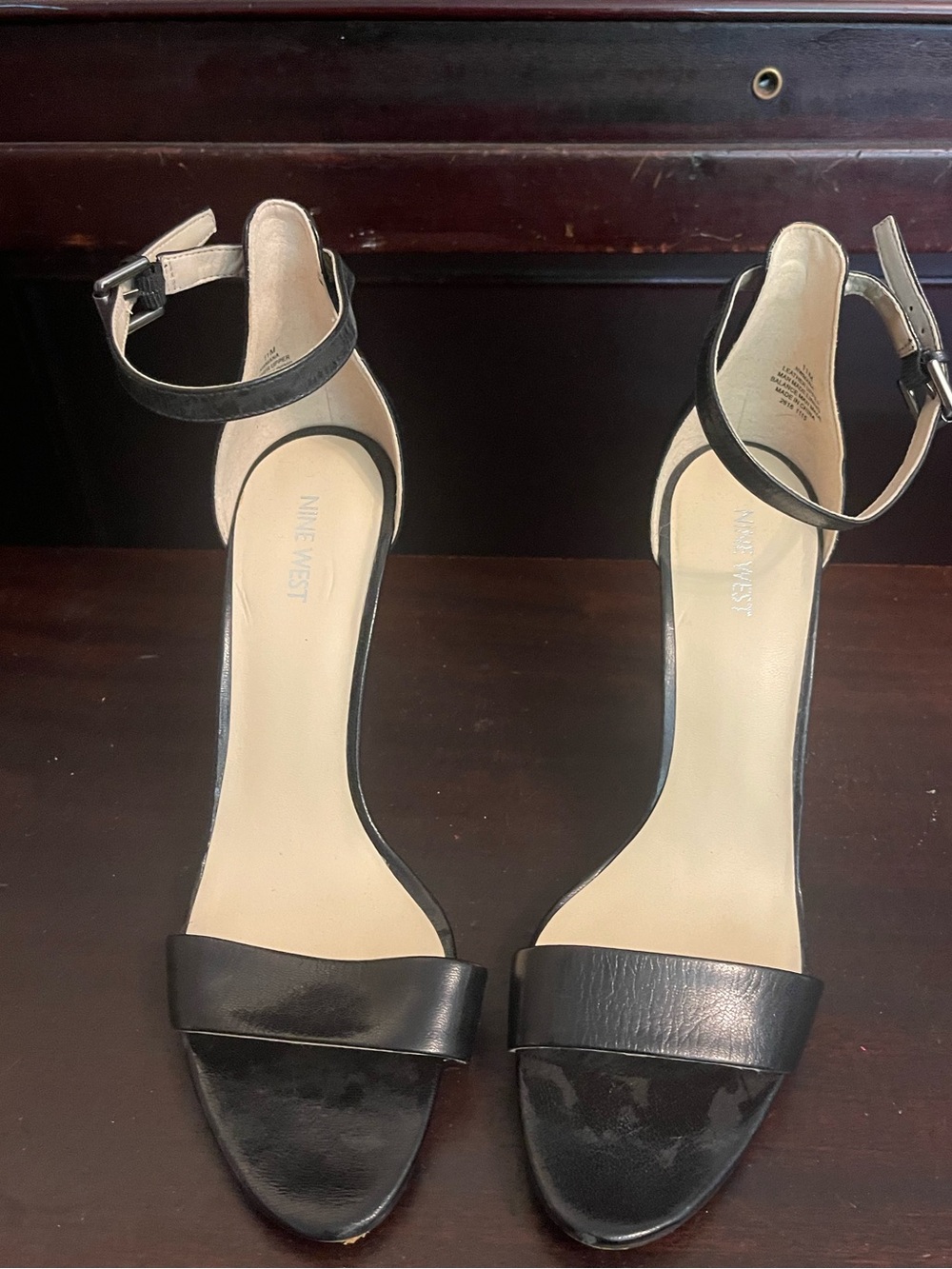 Nine West Women's Black Ankle Strap Dress Sandals